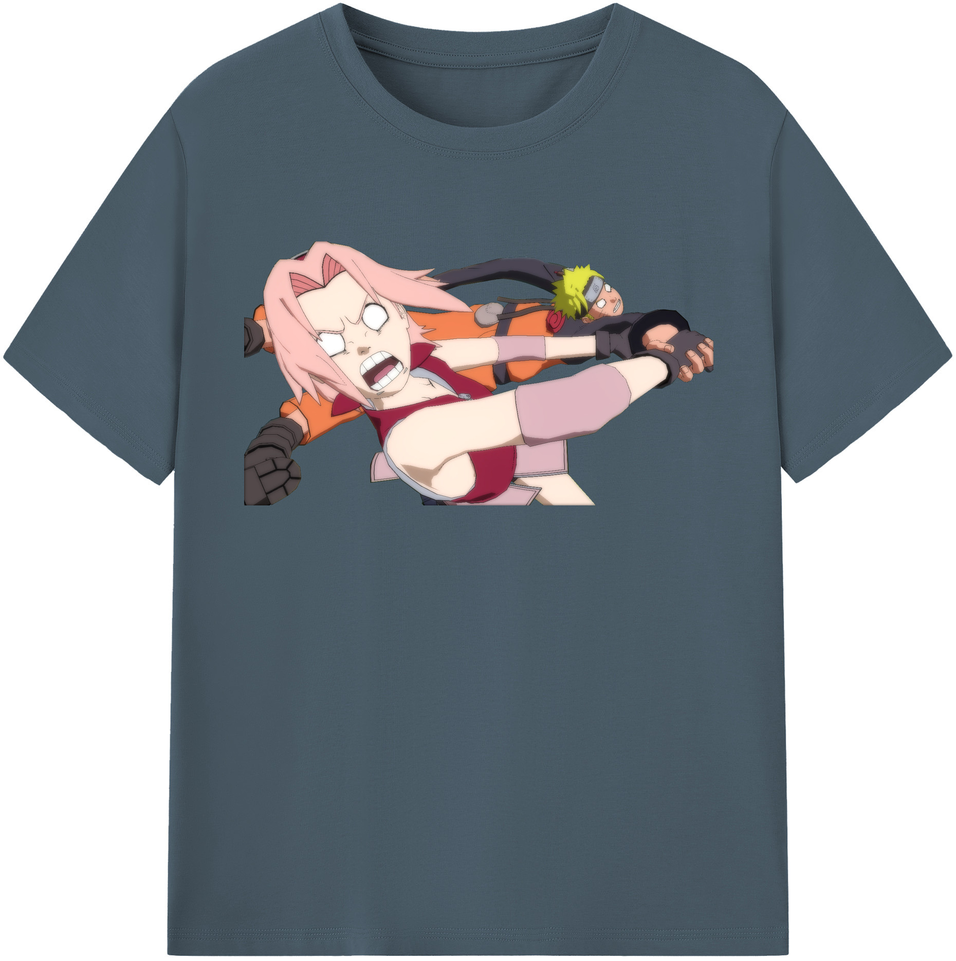 （画像用） NARUTO -ナルト- 春野サクラ Haruno Sakura 綿100％半袖Tシャツ（フロントプリント）
